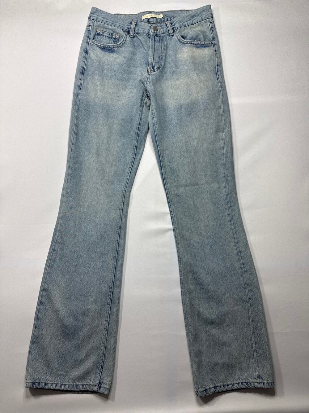 mnml Men's Button Fly Bootcut Blue Jeans - Size‎ 30 (30x34.5)